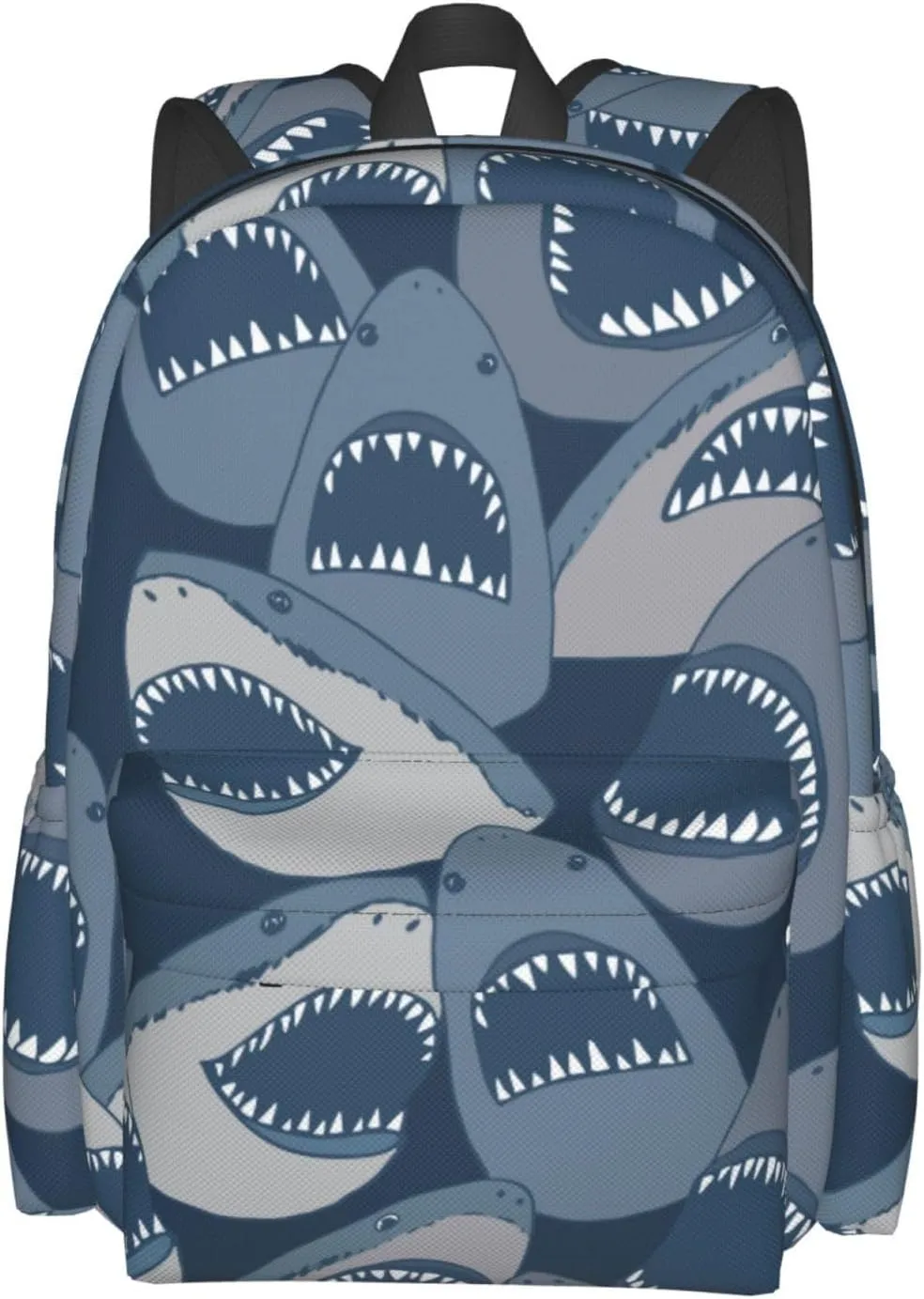 Angry Sharks Sea Animal Laptop Backpack For Men Women, Lightweight Daypack Bookbag For Daily Commutes Business Travel Hiking