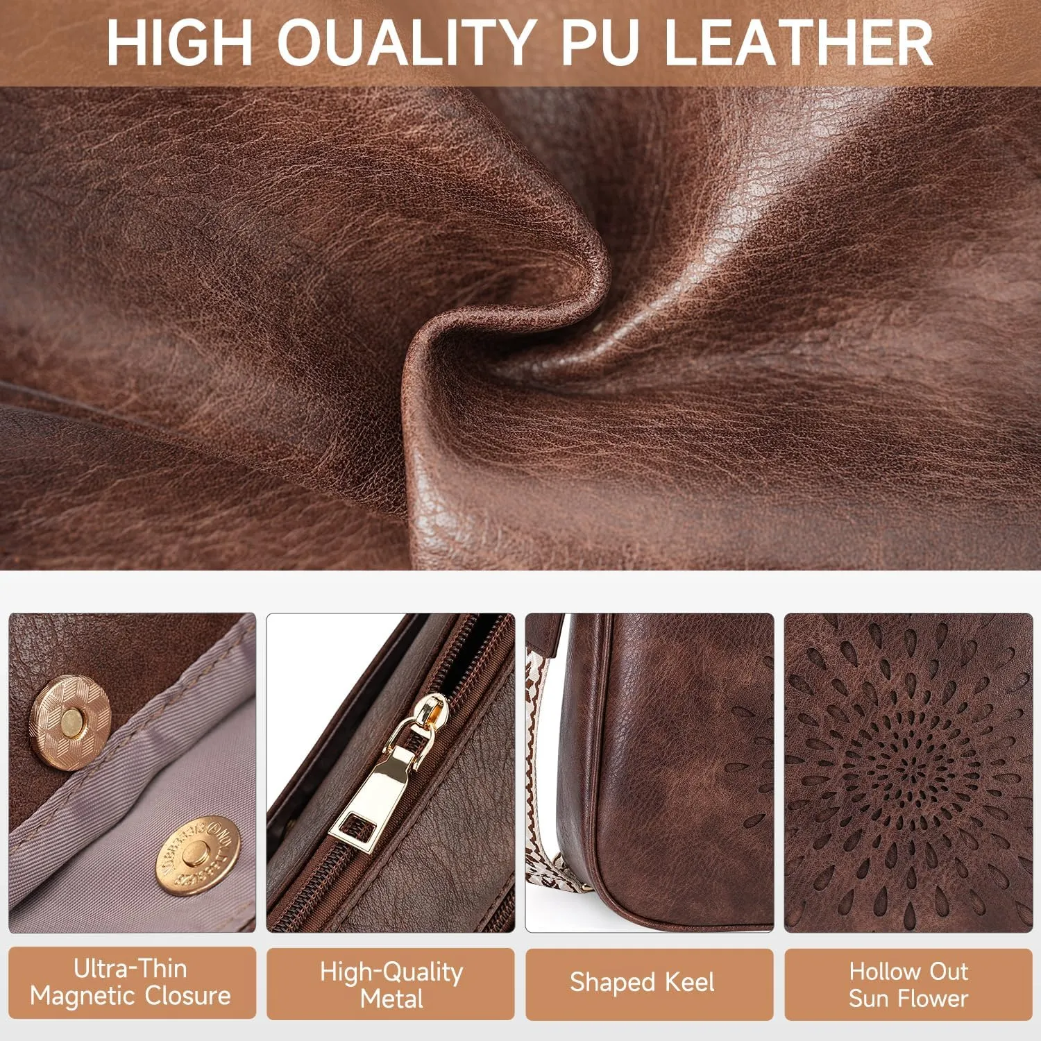 APHISON Hobo Bag for Women, Crossbody Bags for Women Trendy Bucket Purses and Shoulder Handbags with 2 Detachable Straps