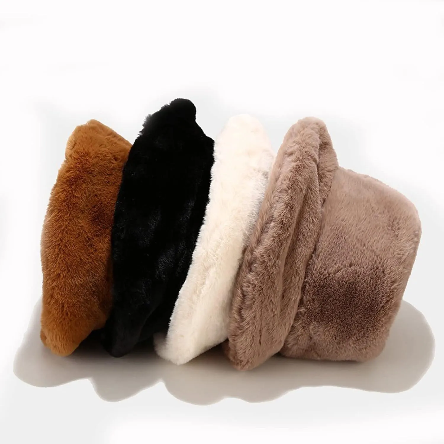 Appa Bucket Hats Women Winter Warm Soft Comfortable Cap Lamb Wool Fisherman Hat Faux Fur hat Furry Bucket Hat…