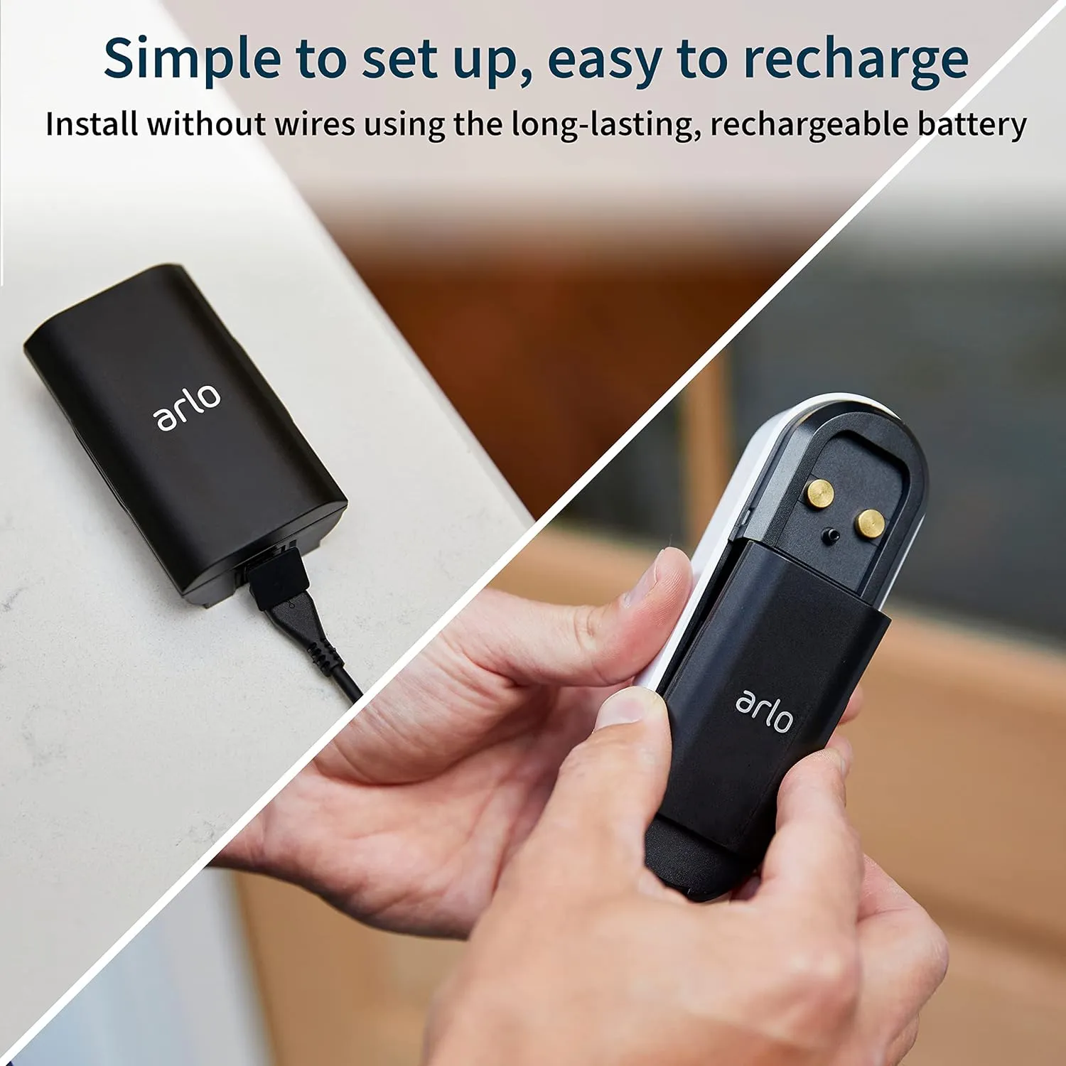 Arlo Essential Video Doorbell Wire-Free - HD Video, 180° View, Night Vision, 2 Way Audio, Direct to Wi-Fi No Hub Needed, Wire Free or Wired, Black - AVD2001B, 1 Count (Pack of 1)