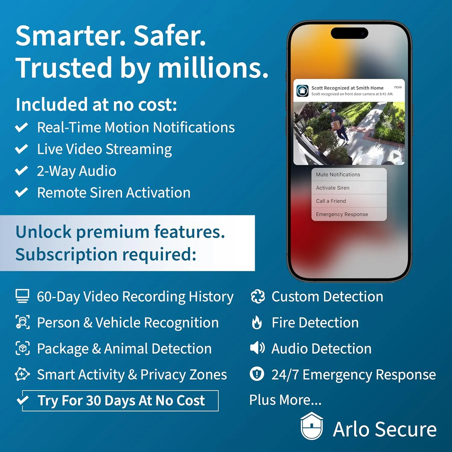 Arlo Pro 5S 2K Spotlight Camera - Wireless Home Security Camera with Spotlight, Color Night Vision, Dual-Band Wi-Fi & 2-Way Audio - White, 3 Pack, VMC4360P