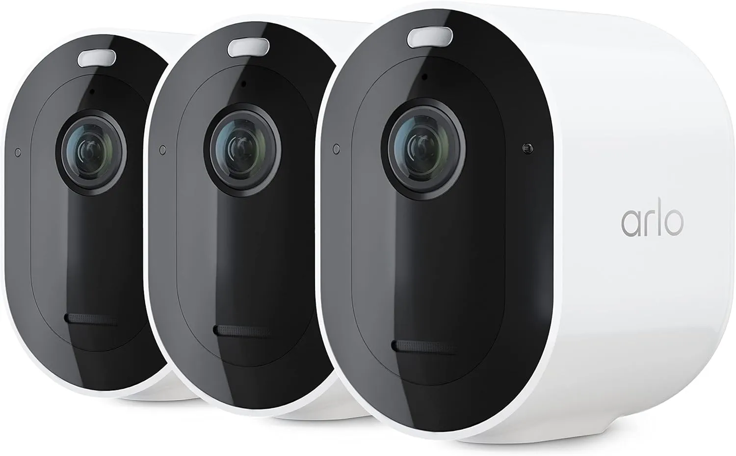 Arlo Pro 5S 2K Spotlight Camera - Wireless Home Security Camera with Spotlight, Color Night Vision, Dual-Band Wi-Fi & 2-Way Audio - White, 3 Pack, VMC4360P