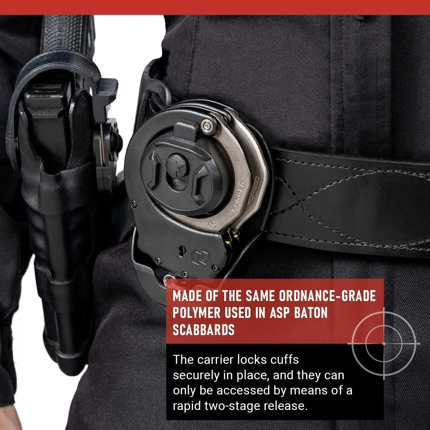 ASP Exo Case for Handcuffs, Handcuff Case for Duty Belt, Police Vest, or Belt Pouch, Duty Belt Accessories, Police Gear, Law Enforcement Gear, and Security Guard Equipment