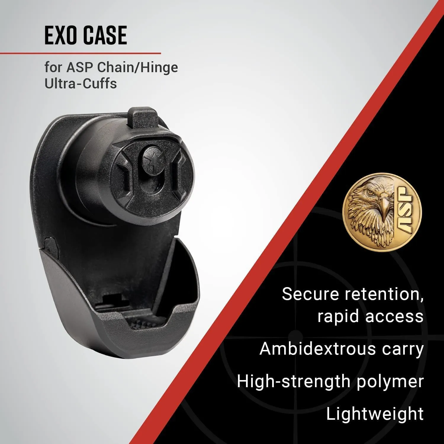 ASP Exo Case for Handcuffs, Handcuff Case for Duty Belt, Police Vest, or Belt Pouch, Duty Belt Accessories, Police Gear, Law Enforcement Gear, and Security Guard Equipment