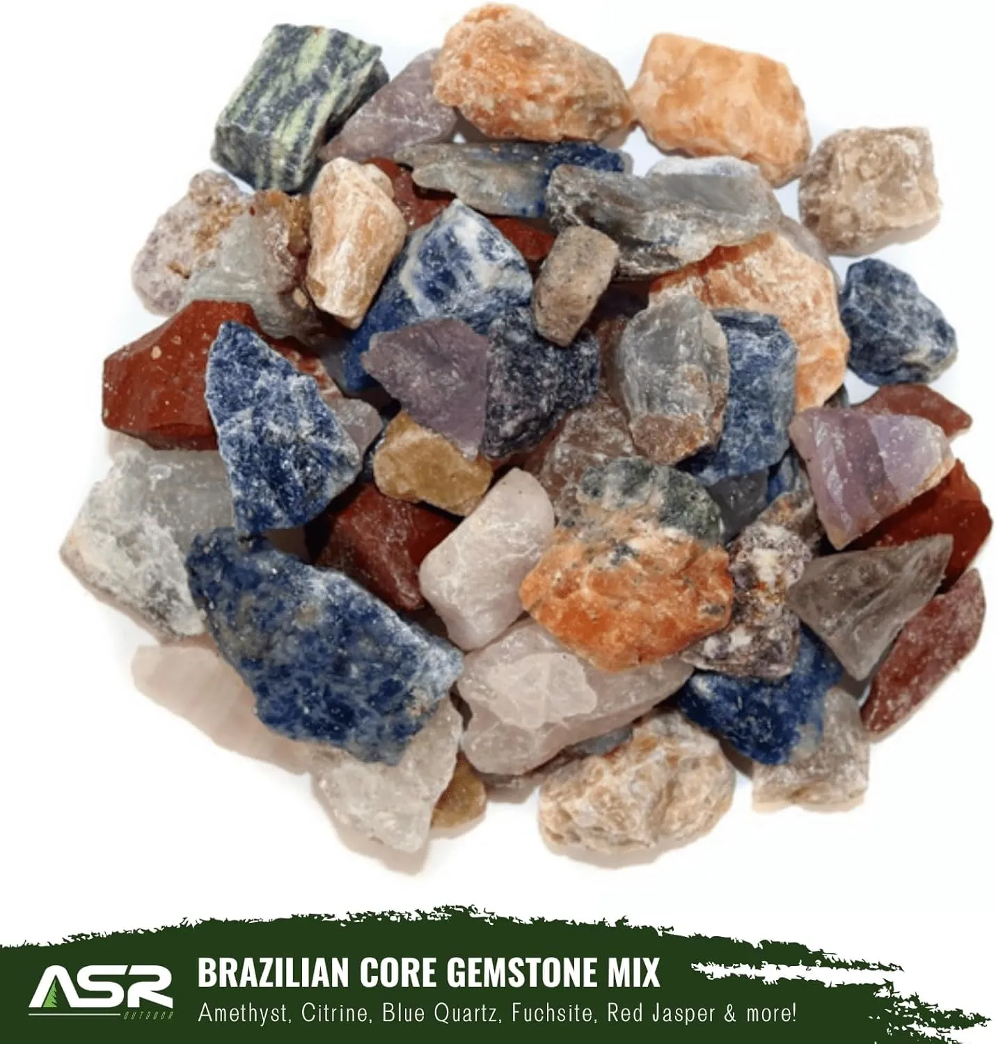 ASR Outdoor 5lb Rough Brazilian Genuine Gemstone Paydirt Bag Gold Panning Kit