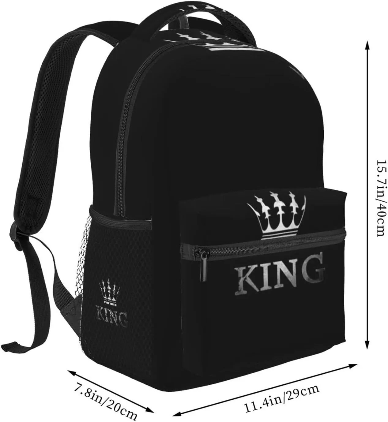 ASYG King Backpack Men Laptop Backpack Lion Tablet Travel Picnic Bag Lion Travel Bag