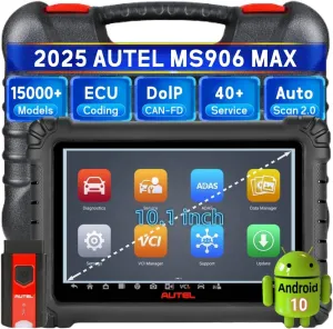 Autel MaxiSys MS906MAX Scanner, Upgrade Version of Ms906Pro, Top Scan Tool, Bidirectional Diagnostic Tool, Upgrade of MK900, MP900BT, MS906BT, MK908, ECU Coding, 40  Services, All System Diagnosis