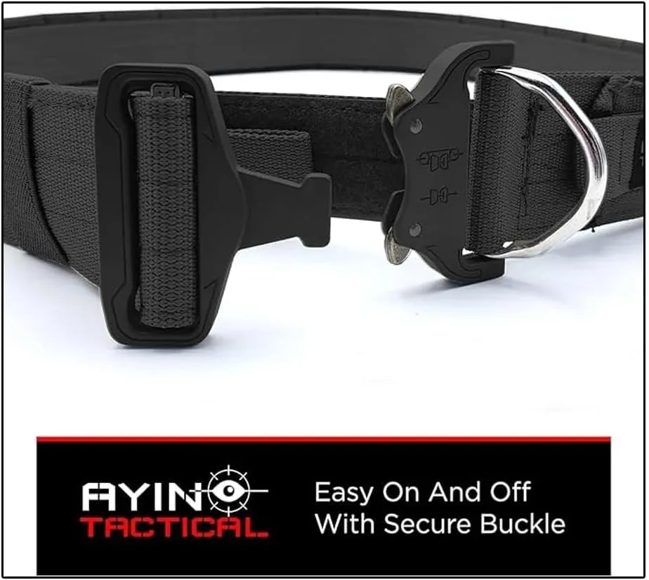 AYIN TACTICAL Quick Release Rigger MOLLE Belt - 1.5 inch Inner & 2 inch Outer Range Tactical Heavy Duty