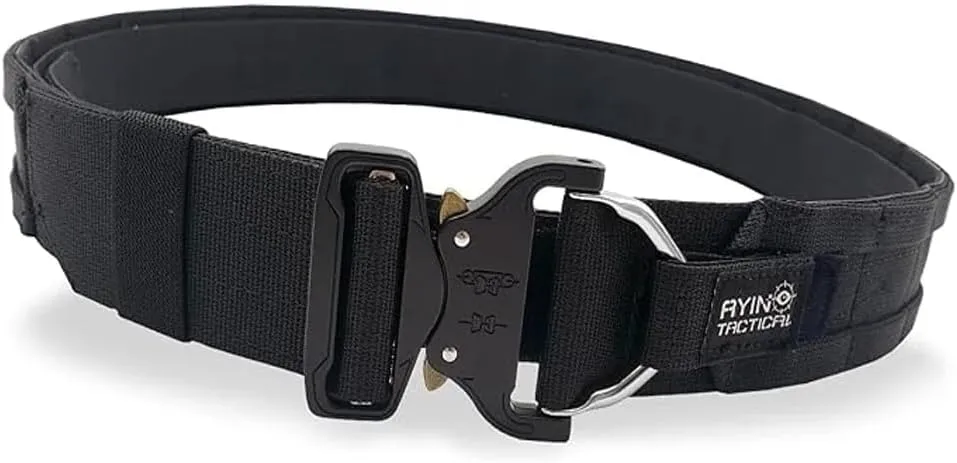 AYIN TACTICAL Quick Release Rigger MOLLE Belt - 1.5 inch Inner & 2 inch Outer Range Tactical Heavy Duty
