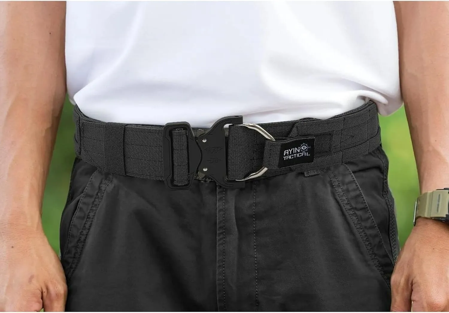 AYIN TACTICAL Quick Release Rigger MOLLE Belt - 1.5 inch Inner & 2 inch Outer Range Tactical Heavy Duty