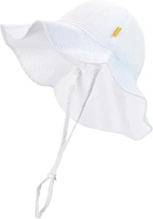 Baby & Toddler Wide Brim Sun Hats UPF 50  Sun Protection Bucket Cap Cute Adjustable Hat in Seersucker