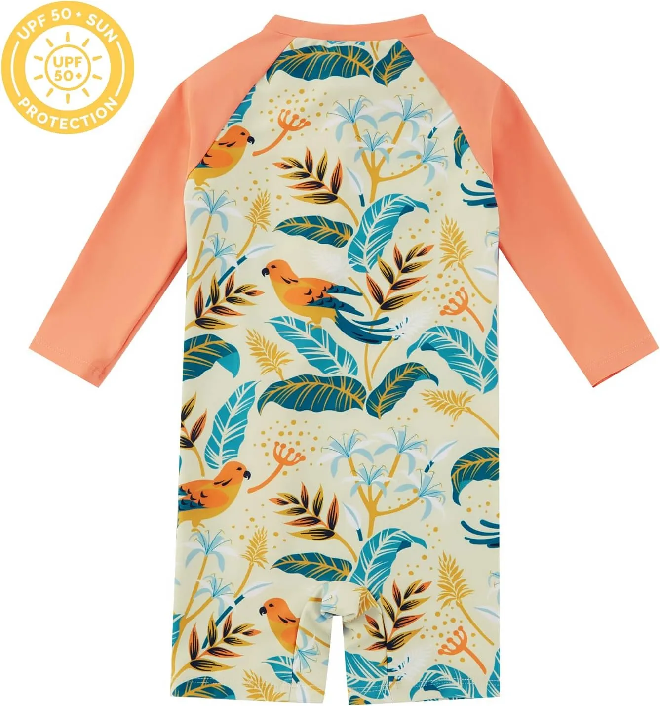 Baby Boy Swimsuit Rash Guard Shirts Toddler Boy Swimwear Full Zipper UPF 50  Sun Protection Infant One Piece Bathing Suit