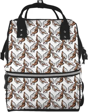 Baby Diaper Backpack,Multi-Function Travel Backpack Nappy Bags,Nursing Bag, Fashion Mummy,Roomy Waterproof For Baby Care(Chickens Peck Grain)