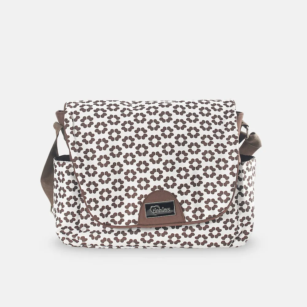 BABY DIAPER BAG BROWN FLORAL