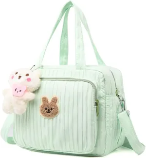 Baby Diaper Bag,Small Diaper Bag Tote Crossbody Diaper Bag Cute Quilted Diaper Bag Baby Travel Shoulder Bag with Strap
