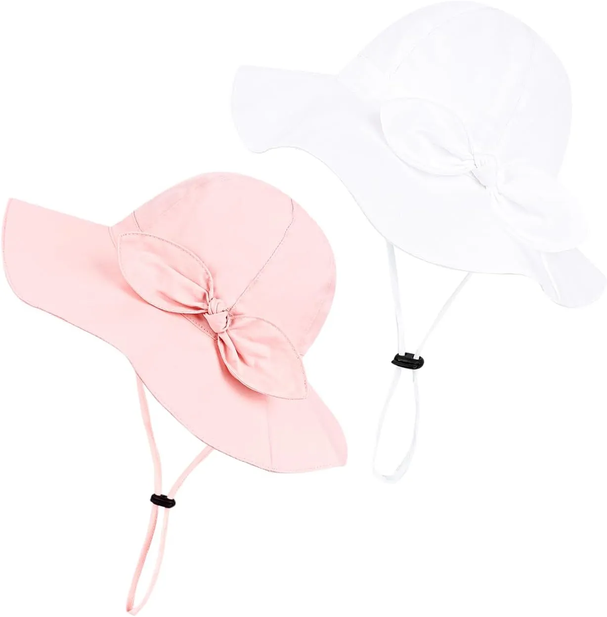 Baby Girl Sun Hat with UPF 50  Outdoor Adjustable Beach Hat with Wide Brim Bucket Hats