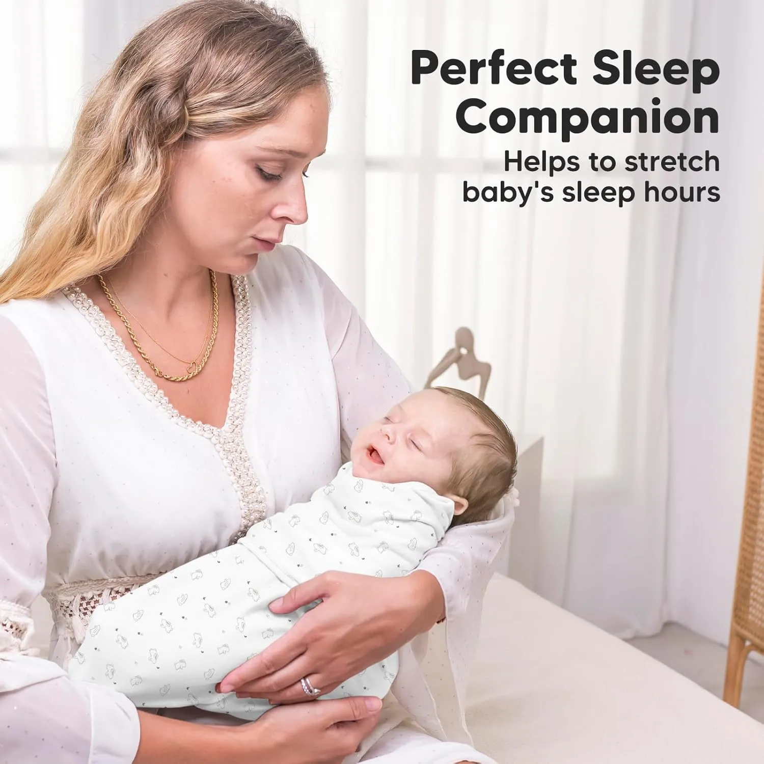 Baby Swaddle Sleep Sacks with Zipper - 3-Pack Swaddles for Newborns 0-3 Months, Infant, Baby Girls, Boys, Soft & Durable Newborn Sleep Sack, Easy Diaper Change Swaddling Blanket (Bunnies)