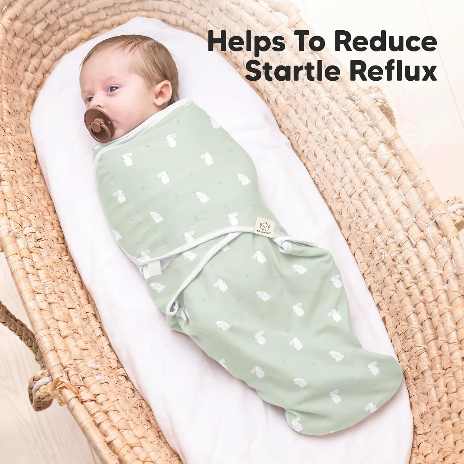 Baby Swaddle Sleep Sacks with Zipper - 3-Pack Swaddles for Newborns 0-3 Months, Infant, Baby Girls, Boys, Soft & Durable Newborn Sleep Sack, Easy Diaper Change Swaddling Blanket (Bunnies)