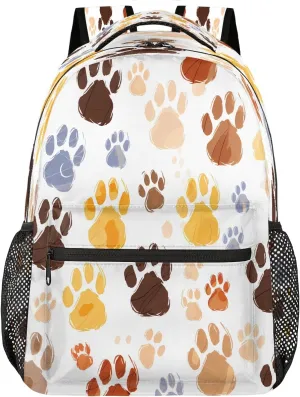 Backpack for Women Men Waterproof Backpack with Laptop Compartment, Lightweight Carry On Backpack for Travel, Work, Picnic, Cat Dog Paw Print