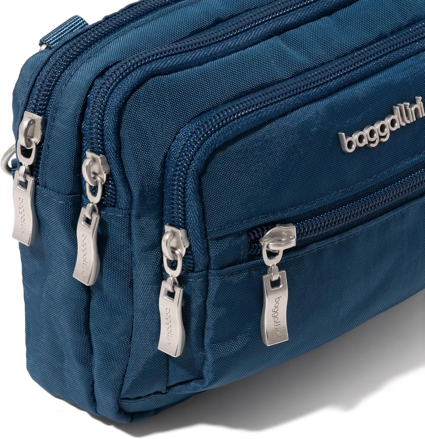 Baggallini Triple Zip Small Crossbody Bag for Women