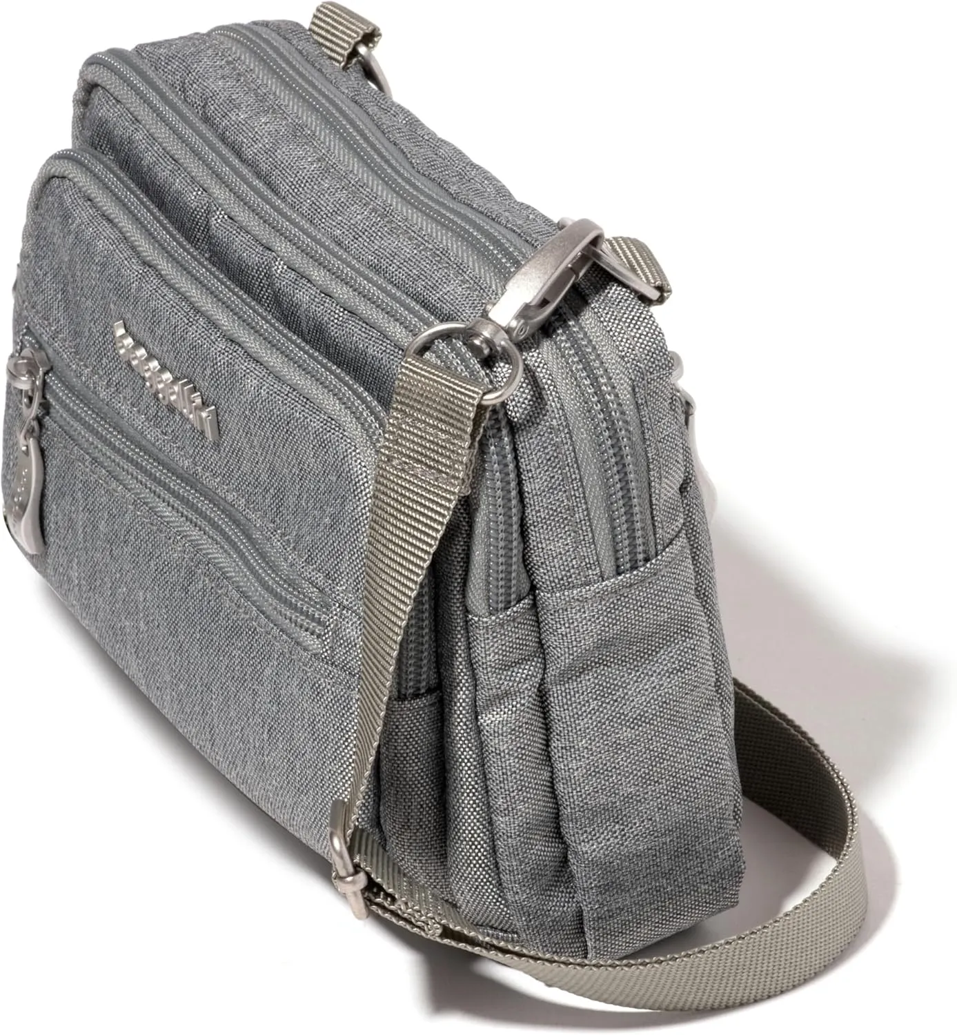 Baggallini Triple Zip Small Crossbody Bag for Women