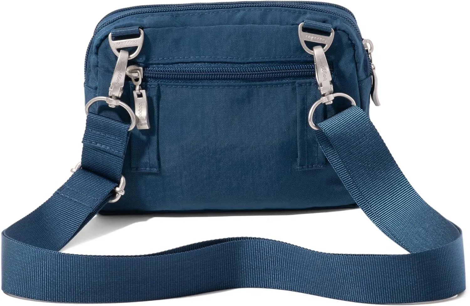 Baggallini Triple Zip Small Crossbody Bag for Women