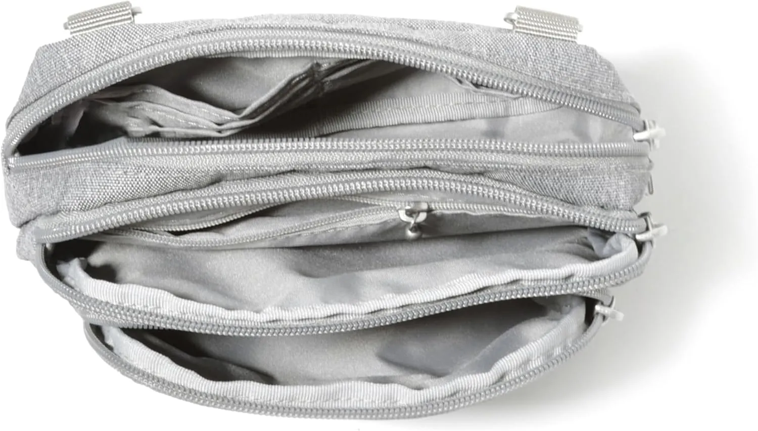 Baggallini Triple Zip Small Crossbody Bag for Women