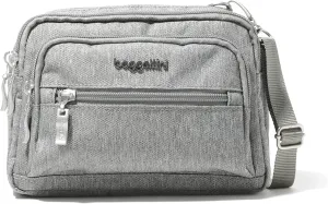 Baggallini Triple Zip Small Crossbody Bag for Women