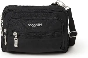 Baggallini Triple Zip Small Crossbody Bag for Women