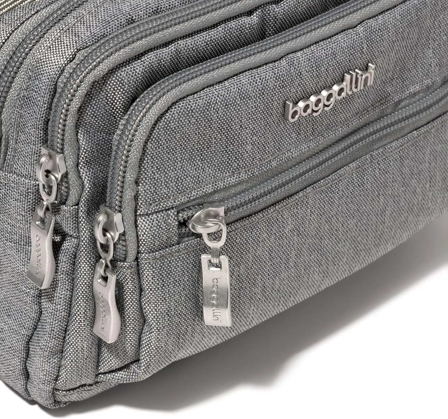 Baggallini Triple Zip Small Crossbody Bag for Women