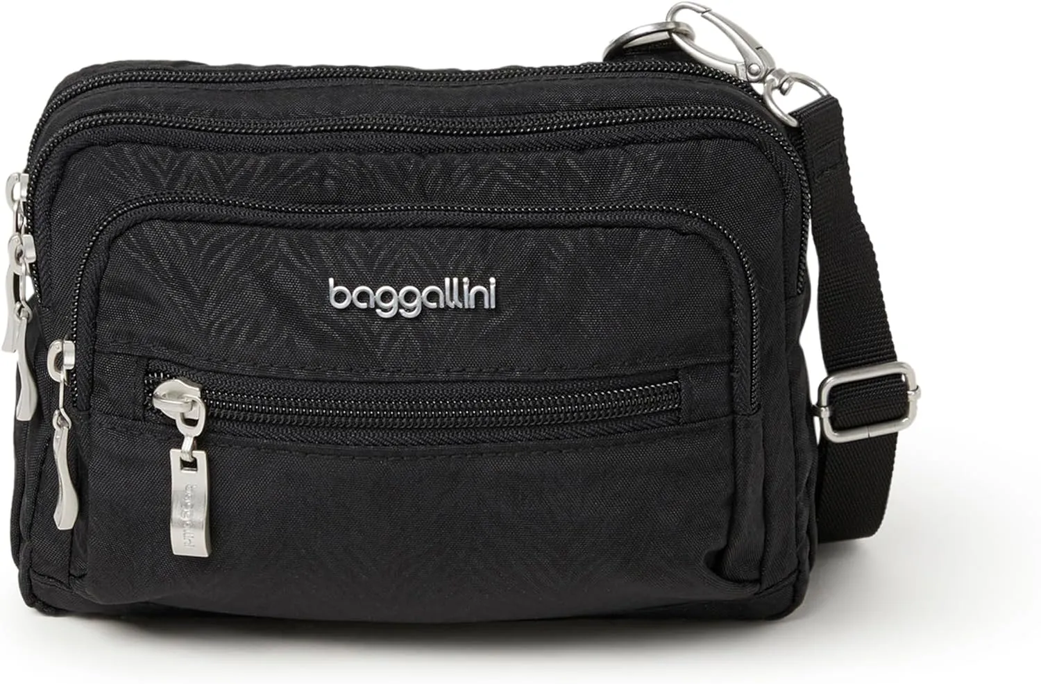 Baggallini Triple Zip Small Crossbody Bag for Women