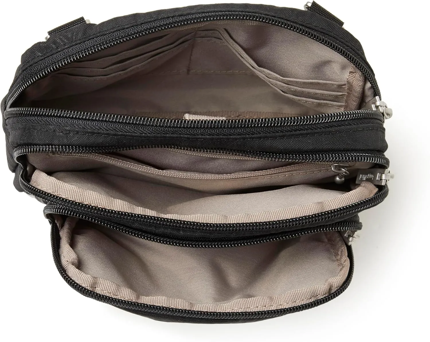 Baggallini Triple Zip Small Crossbody Bag for Women
