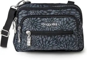 Baggallini Triple Zip Small Crossbody Bag