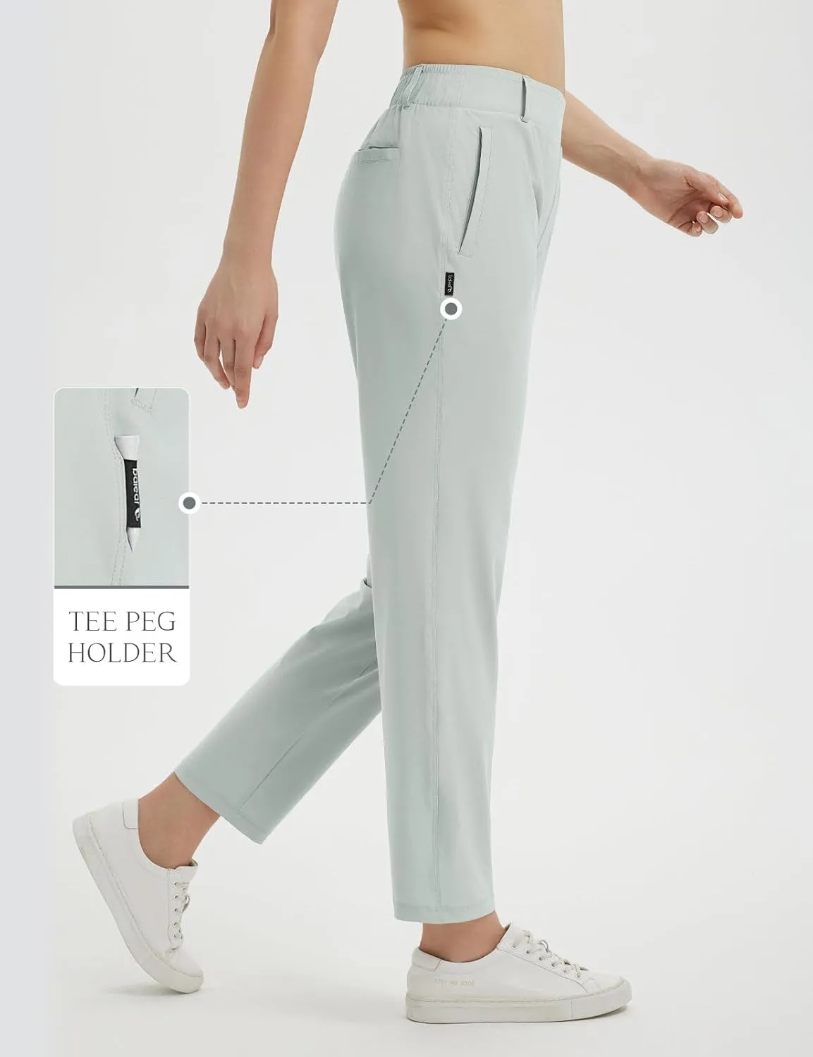 baleaf Women's Golf Pants with Belt Loops Zipper Pockets Stretch Travel Work Bussiness Dressy Casual Slacks UPF 50 