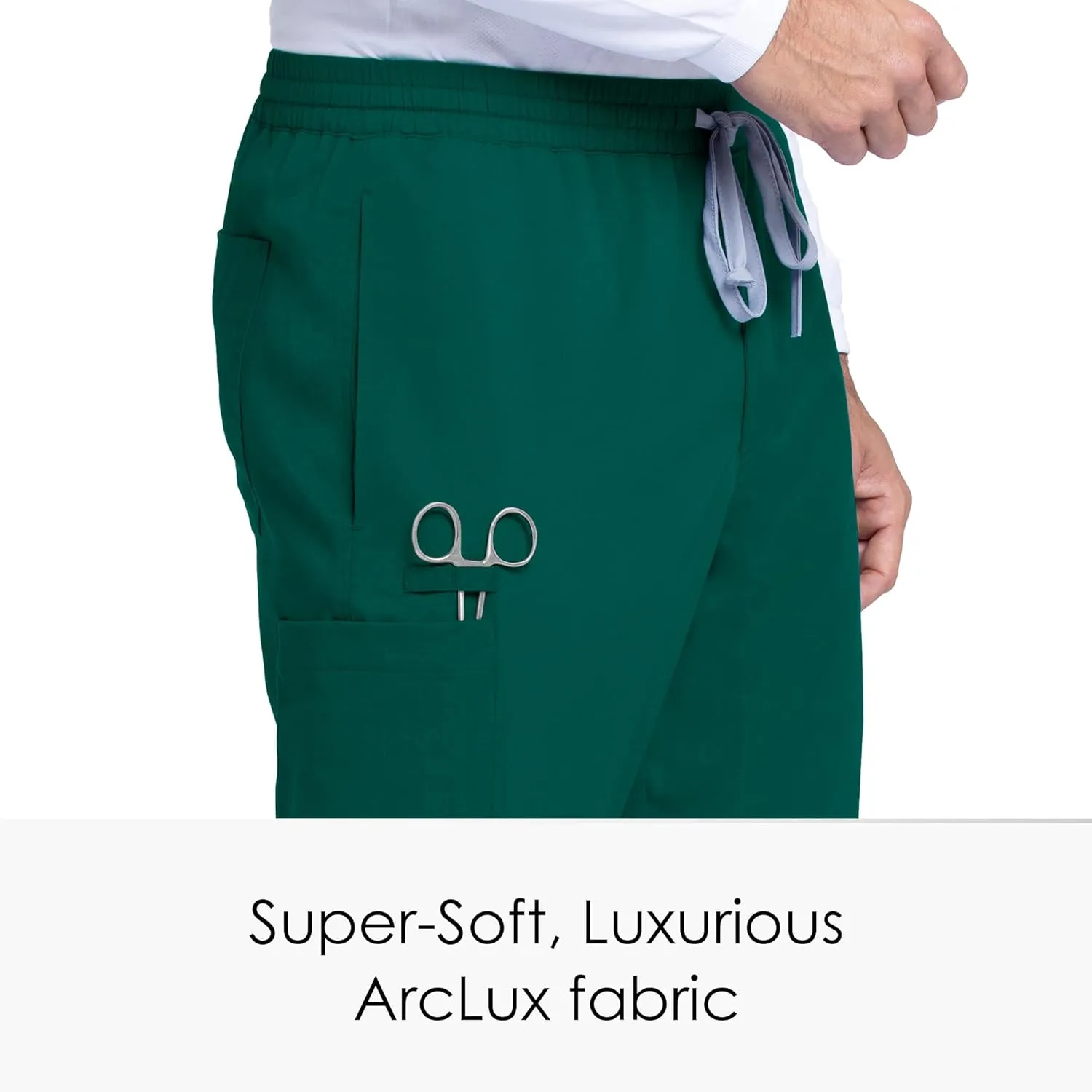 BARCO Grey's Anatomy Scrubs - Evan Scrub Pant for Men, Elastic Waist With Zip Fly, Straight Leg Men's Scrub Pant