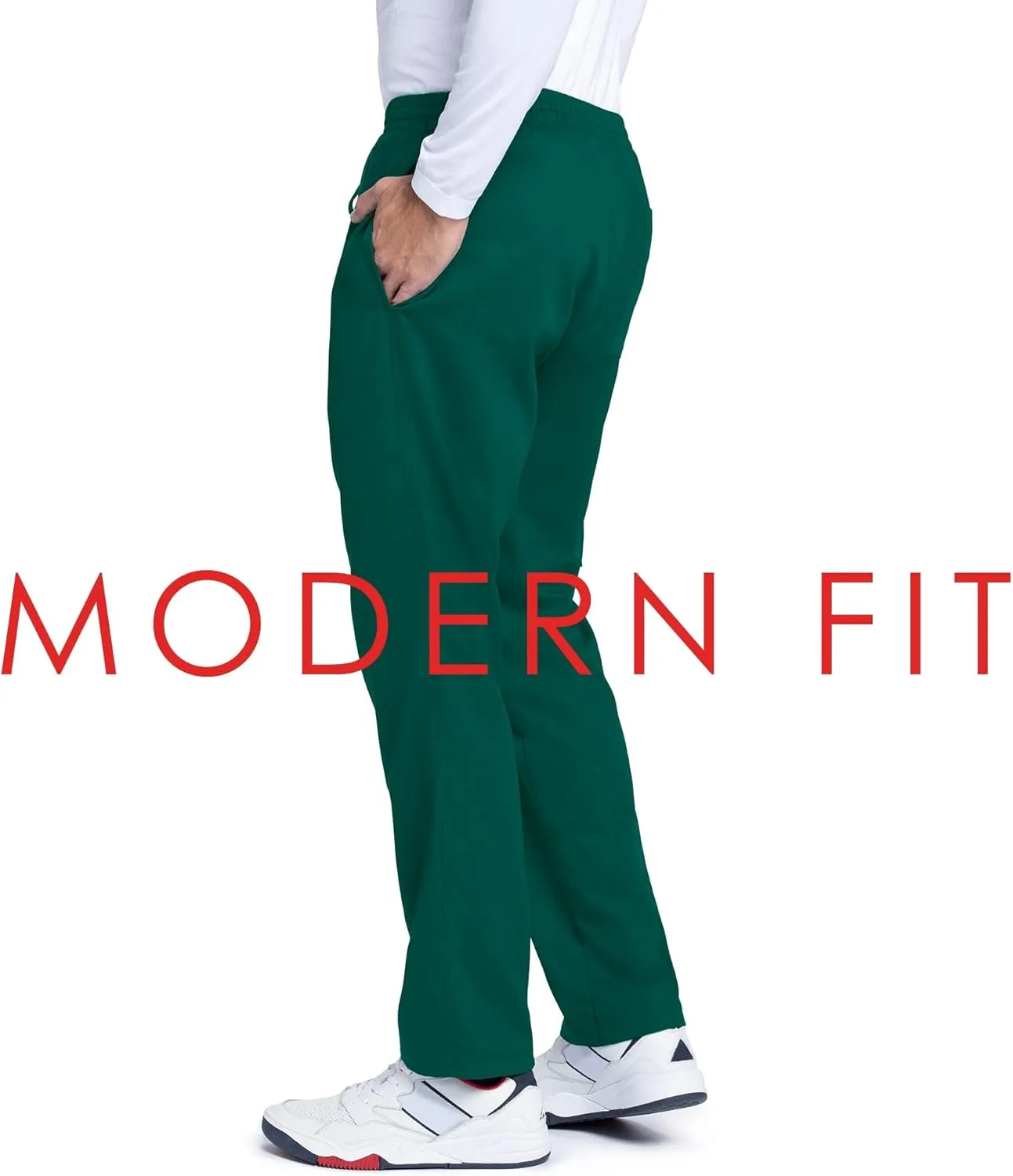 BARCO Grey's Anatomy Scrubs - Evan Scrub Pant for Men, Elastic Waist With Zip Fly, Straight Leg Men's Scrub Pant