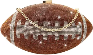 Basketball Clutch Purse with Rhinestone Bling Ball Play Purse for Women