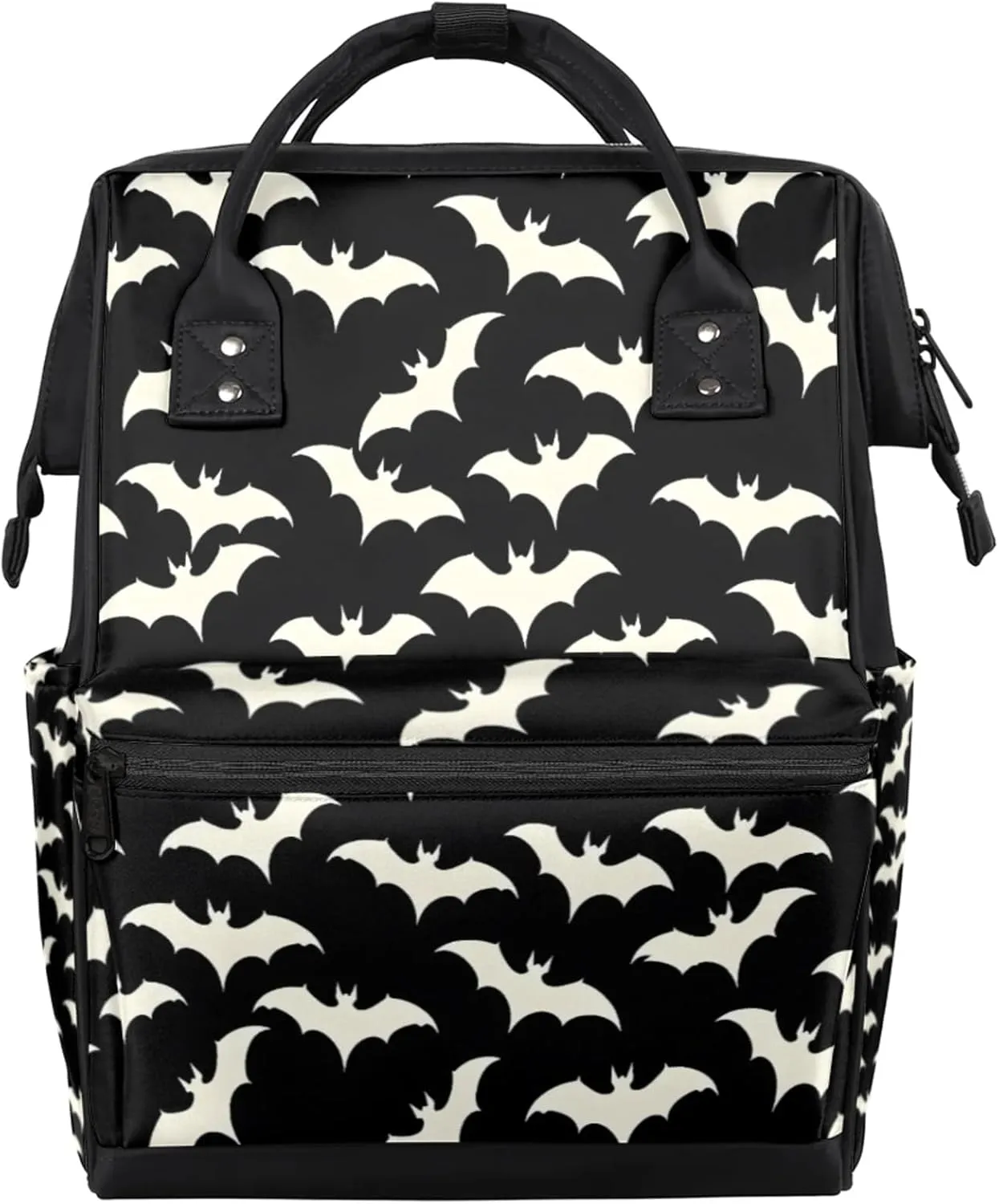 Bats Hand Painted Diaper Bag Mommy Bags With Adjustable Shoulder Strap Waterproof Multifunction Shoulder Bag Travel Large Capacity Backpack for Moms And Dads