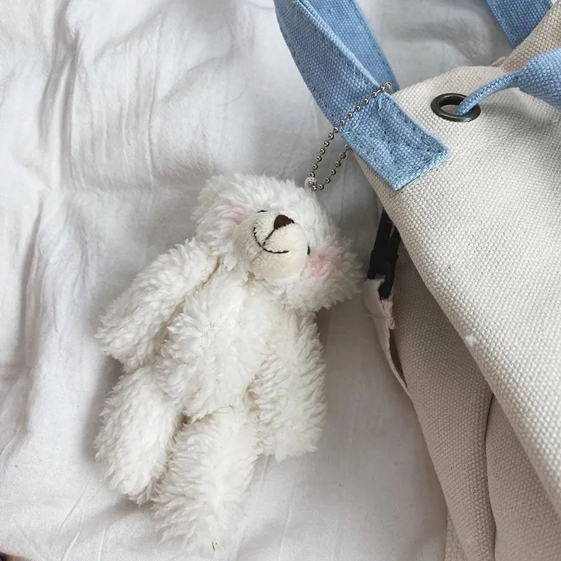 Bear Drawstring Bucket Shoulder Bag