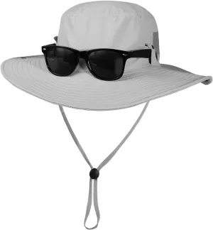 BEARAE Fishing Hat, UPF 50  UV Protection Hiking Beach Bucket Hat, Adjustable Waterproof Wide Brim Sun Hats for Men Women