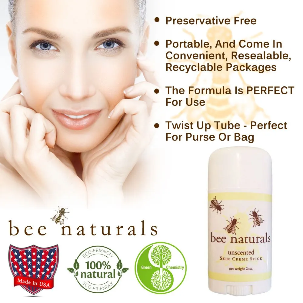 Bee Naturals Mango Hand Cream Stick – Solid Lotion for Deep Hydration & Protection with Beeswax & Natural Oils – Portable, Mess-Free, & Multi-Use Balm for Dry skin area- 2 Oz