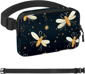 Bees and Flowers-257 Belt Bag for Men and Women Fanny Pack,Belt Bag with Adjustable Strap,Fashion Crossbody Everywhere Belt Bag for Travel Outdoors Running Hiking