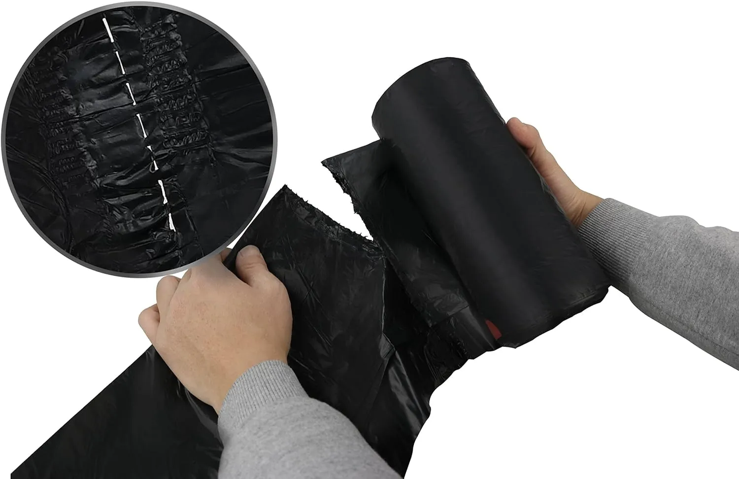 Begale 6 Gallon Drawstring Trash Bags, Black Small Drawstring Garbage Bags, 110 Counts