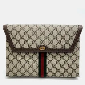 Beige gg canvas Opidia GG Clutch