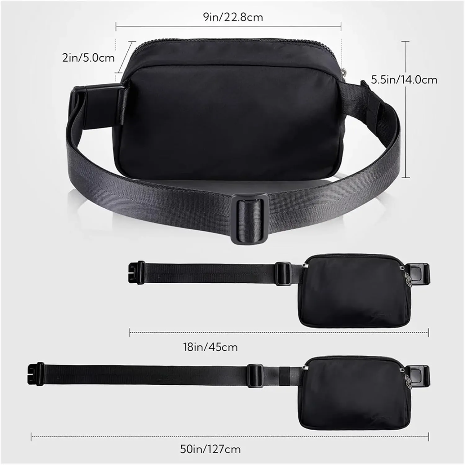 Belt Sports Walking Waist Bag Runner Belt Bag Hip Fit For MAN Woman(Beige White)