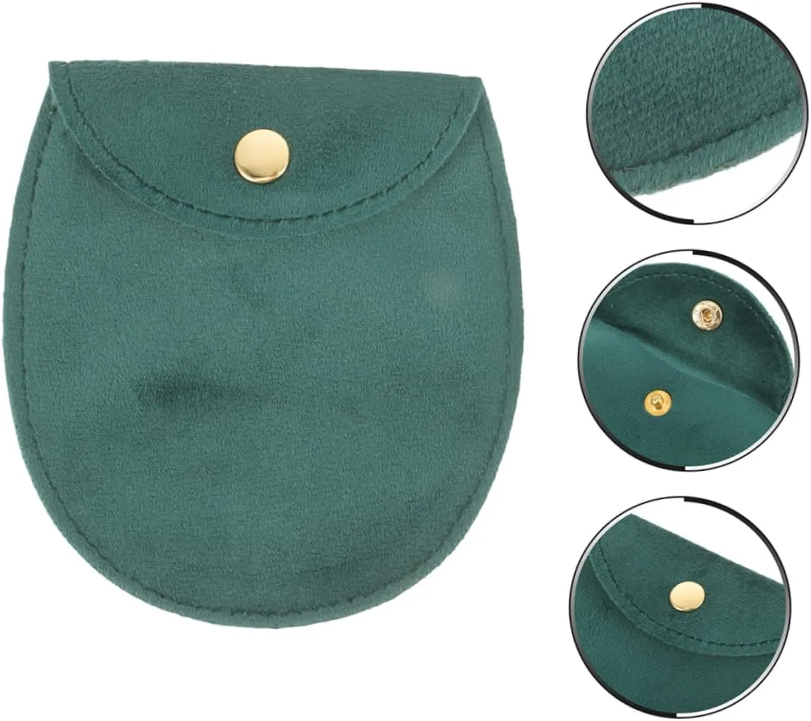 BESTYASH 30pcs Thickened Double-sided Watch Storage Bag with Snap Button for Jewelry Organization and Travel for Bracelets and Watches Half