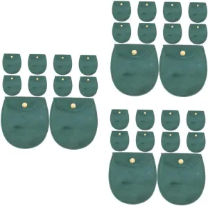 BESTYASH 30pcs Thickened Double-sided Watch Storage Bag with Snap Button for Jewelry Organization and Travel for Bracelets and Watches Half