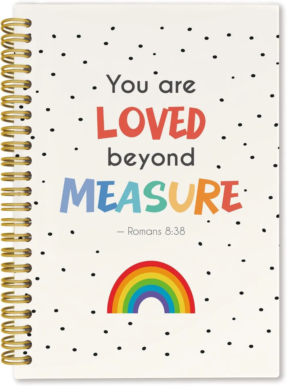Bible Covers Spiral Journal Notebook,Bible Study Journal Notebook,Christian Prayer Journal for Women,Romans 8 38 Rainbow Aesthetic Covers Journal for Women