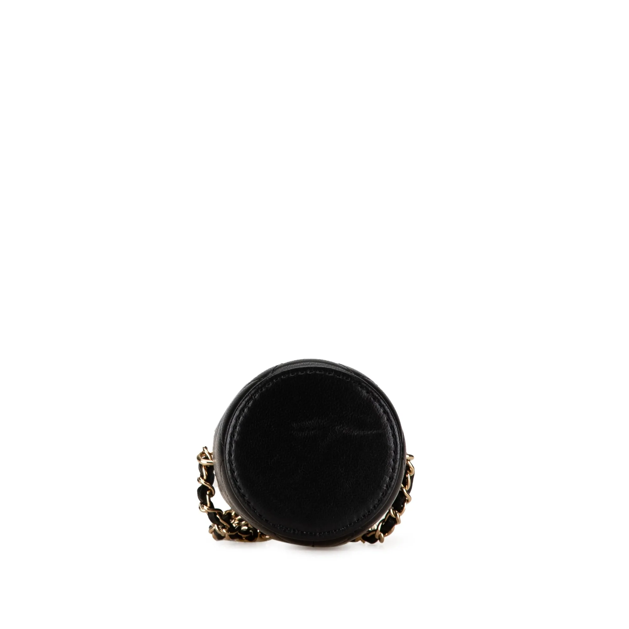 Black Chanel Micro CC Quilted Calfskin Drawstring Bucket Bag