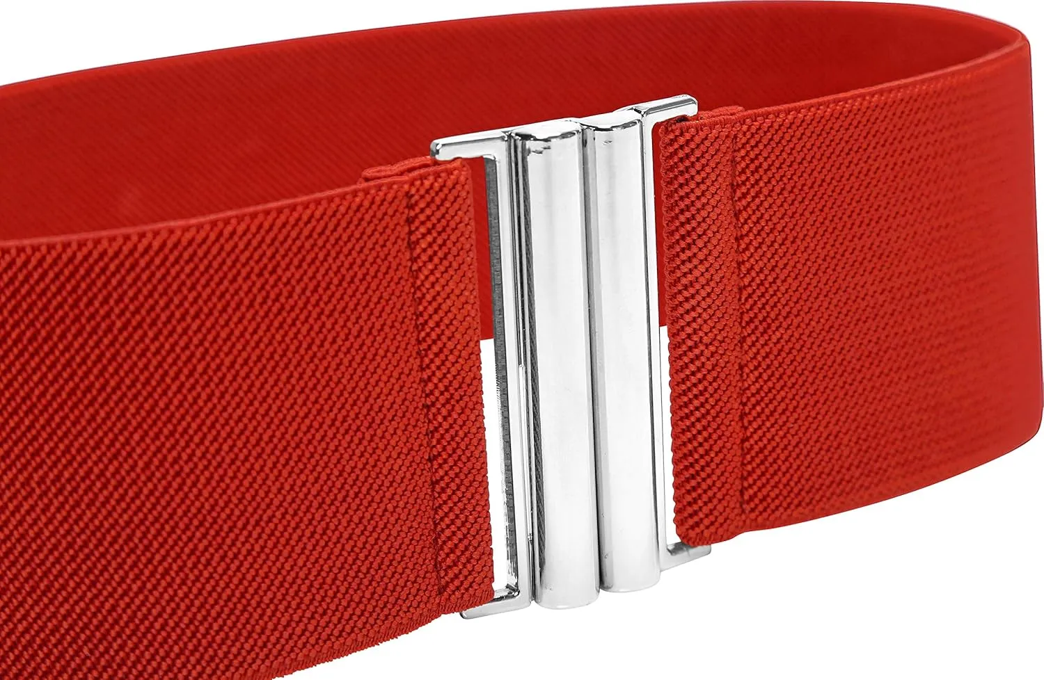 BlackButterfly Wide Elastic Waist Cinch Stretch Waistband Retro Vertical Clasp Buckle Belt